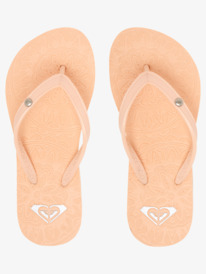 2 Girl's 4-16 Antilles Flip-Flops Orange ARGL100282 Roxy