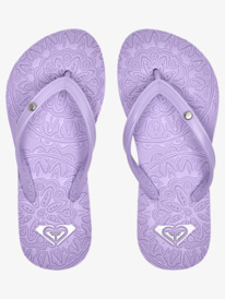 3 Girl's 4-16 Antilles Flip-Flops Purple ARGL100282 Roxy