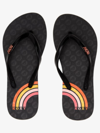 2 Girl's 4-16 Viva Stamp Sandals Black ARGL100283 Roxy
