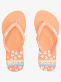 3 Girl's 4-16 Viva Stamp Sandals Orange ARGL100283 Roxy