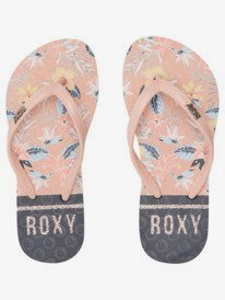 4 Girl's 4-16 Viva Stamp Sandals Black ARGL100283 Roxy