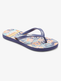 4 Girl's 4-16 Viva Stamp Sandals Blue ARGL100283 Roxy
