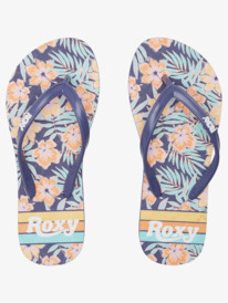 7 Girl's 4-16 Viva Stamp Sandals Blue ARGL100283 Roxy
