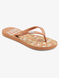 roxy, Girls Viva Stamp Sandals, TAN/CRAZY PINK (tzp) Viva Stamp - Sandals for Girls ARGL100283