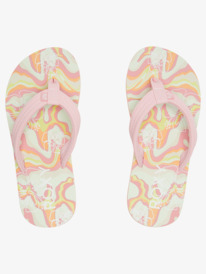 3 Girl's 4-16 Vista Loreto Flip-Flops Green ARGL100309 Roxy