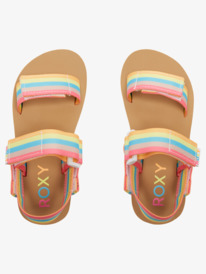2 Girl's 4-16 Roxy Cage Sandals Grey ARGL100312 Roxy