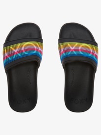 3 Girl's 4-16 Slippy Lx Sandals Black ARGL100329 Roxy