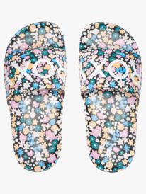 4 Girl's 4-16 Slippy Printed Sandals Black ARGL100344 Roxy