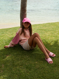 1 Girls Slippy Jelly Slider Sandals Pink ARGL100350 Roxy
