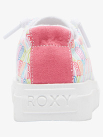 5 Girl's 4-16 Roxy Rae Shoes White ARGS600127 Roxy