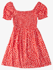 roxy, Girl's 4-16 Hello Petal Mini Dress, HIBISCUS WILD DOTS (rmz7) Hello Petal Mini - Long Sleeve Dress for Girls 8-16 ARGWD03037