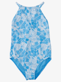 roxy, JOYFUL RIDE ONE PIECE, AZURE BLUE CRAYHIBISCUS (bjt5) JOYFUL RIDE ONE PIECE ARGX103037