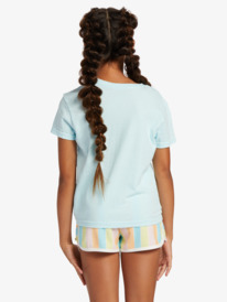 roxy, Hibiscus Stripe - T-Shirt for Girls 4-16, SPA RETREAT (bek0) Hibiscus Stripe - T-Shirt for Girls 4-16 ARGZT03915