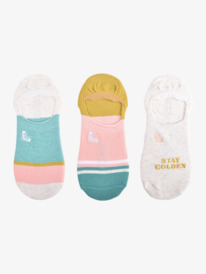 0 3 Pack No-Show Liner Socks White ARJAA03236 Roxy