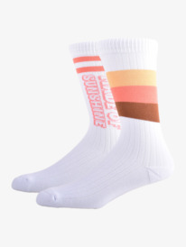 1 Womens 2 Pack Crew Socks Pink ARJAA03237 Roxy