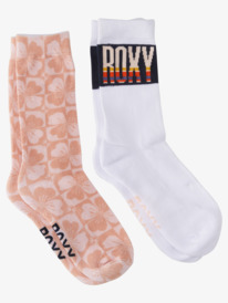 0 2 Pack Sunclik - Crew Socks for Women Orange ARJAA03292 Roxy