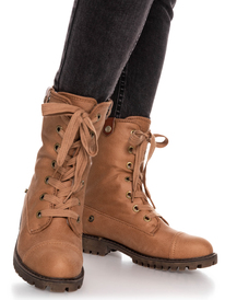 2 Bruna - Lace-Up Boots Beige ARJB700580 Roxy