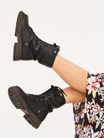 2 Bruna Lace-Up Boots Black ARJB700730 Roxy
