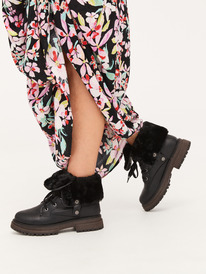 3 Bruna Lace-Up Boots Black ARJB700730 Roxy