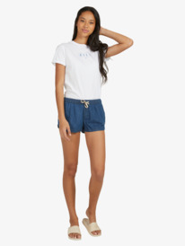 7 New Impossible Short en denim léger Bleu ARJDS03018 Roxy