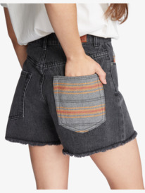 5 Kissing The Swell - Short Vaquero para Mujer Negro ARJDS03029 Roxy