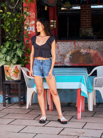 4 New Swell - Short en denim Bleu ARJDS03030 Roxy
