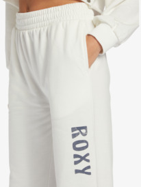4 Move On Up Baggy Track Pants White ARJFB03105 Roxy