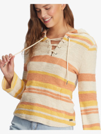 7 Surfing Sunshine Poncho Hoodie Beige ARJFT03911 Roxy