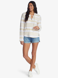 4 Surfing Sunshine Poncho Hoodie Beige ARJFT03911 Roxy