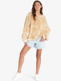 6 Bright Sunshine 2022 - Oversized Sweatshirt for Women Beige ARJFT04030 Roxy