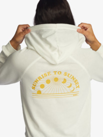 5 We Arrived Hooded Pullover White ARJFT04087 Roxy