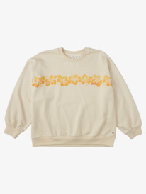 roxy, Morning Hike D Long Sleeve Crew Neck Sweatshirt, TAPIOCA (teh0) MORNING HIKE D ARJFT04106