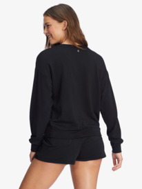 roxy, Surfing By Moonlight - Long Sleeve Lounge Top for Women, ANTHRACITE (kvj0) Surfing By Moonlight - Long Sleeve Lounge Top for Women ARJFT04117