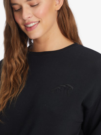 4 Surfing By Moonlight - Long Sleeve Lounge Top for Women Black ARJFT04117 Roxy