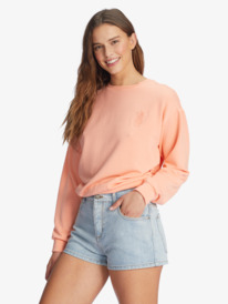 3 Surfing By Moonlight - Lounge Top met Lange Mouw voor Dames Pink ARJFT04117 Roxy