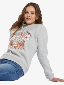 3 Feel The Sunshine Go Off Hoodie Grey ARJFT04133 Roxy