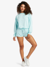 3 Surfing By Moonlight Lounge Sweatshirt Blue ARJFT04142 Roxy