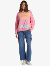 12 Lineup Oversized Sweatshirt Pink ARJFT04181 Roxy