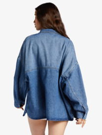 14 Womens Main Character Denim Jacket Blue ARJJK03067 Roxy