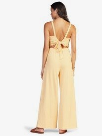 2 Skyline Views Wide-Leg Ribbed Jumpsuit Orange ARJKD03212 Roxy