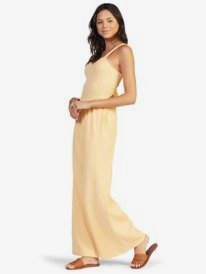 3 Skyline Views Wide-Leg Ribbed Jumpsuit Orange ARJKD03212 Roxy