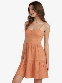 6 Beach Hangs Strappy Dress Brown ARJKD03229 Roxy