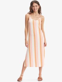 0 Promised Land Strappy Midi Dress Beige ARJKD03243 Roxy