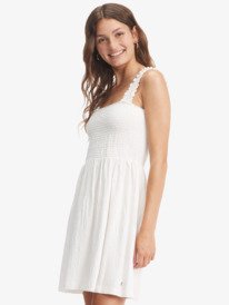 3 Hanging 10 Off The Shoulder Mini Dress White ARJKD03246 Roxy