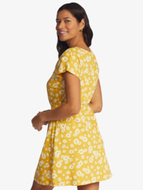 1 Simple Thoughts Knit Mini Dress Yellow ARJKD03266 Roxy