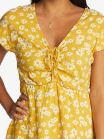 2 Simple Thoughts Knit Mini Dress Yellow ARJKD03266 Roxy