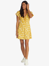 3 Simple Thoughts Knit Mini Dress Yellow ARJKD03266 Roxy