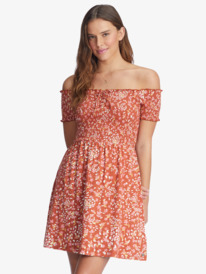 roxy, At The Same Time Robes pour Femme, BAKED CLAY DANCING DAYS (cns7) At The Same Time - Dress for Women ARJKD03268