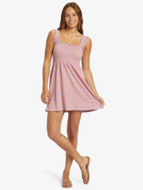 5 Hanging 10 - Vestido de franzido smock com ombros descobertos para Mulher Laranja ARJKD03269 Roxy