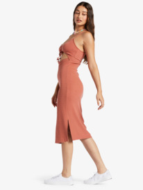 1 Wavey Baby Rib Knit Dress Brown ARJKD03271 Roxy